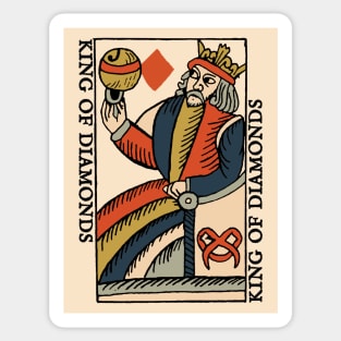 Original Standard Character of Playing Card King of Diamonds Sticker